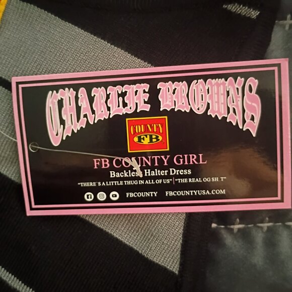 NWT County FB Frisco Bens halter mini dress - Picture 3 of 3